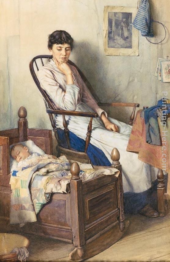 Motherhood painting - Walter Langley Motherhood art painting